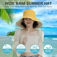 thumbnail image 2 of YooGuoGuo Super Wide Brim Women Sun Hat Cotton Floppy Packable Reversible Wired Edge Hats UV Protection Summer Beach Travel Garden, 2 of 8