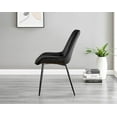 thumbnail image 5 of 2x Pesaro Black Velvet Black Leg Luxury Dining Chairs, 5 of 6