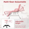thumbnail image 7 of Tattoo Chair for Client, Esthetician Facial Bed with Hydraulic Stool, Lash Massage Table with 2-Tray, Multi-Purpose Black Lash Bed for Artist Spa Salon Beauty Equipment, Pink, 7 of 7