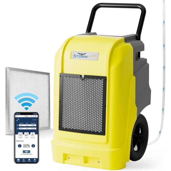 AlorAir Commercial Dehumidifier with Pump Drain Hose, 190 Pints Smart WiFi Industrial Dehumidifiers Large Capacity for Basements, Garages, Mall & Job Sites, 5 Years Limited Warranty
