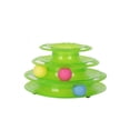 thumbnail image 1 of 1 PC 25*14*16 cm Pet Cat IQ Training Toys Three Layers Kittens Turntable With Colorful Balls, 1 of 5