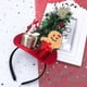 thumbnail image 4 of Sequin Santa Hat Headband With Gold Tone Glittery Crown, Christmas Themed Hair Accessories, 4 of 5