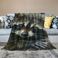 thumbnail image 2 of Shiartex  Cute Raccoon Blanket Gifts for Kids Women Men Soft Warm Lightweight Cozy Animal Raccoon Theme Throw Blankets for Bed Sofa Living Room Couch Home Decor White, 2 of 6