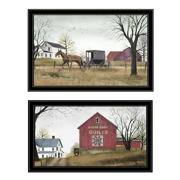 TrendyDecor4U Goin To Market 2-Pc Vignette By Billy Jacobs Wall Art V640-704G