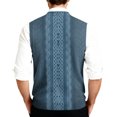 thumbnail image 5 of Men's Sweater Vest Dress Knit V Neck Button Sleeveless Casual Cardigan Sweaters Blue L, 5 of 7