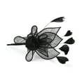 thumbnail image 5 of MSJUHEG Tea Party Hats,Feather Hair Clip,Feather Headpiece,Church Hats,Fascinators Hats,Elegant Hat Strap Flower Feather Hat Hair Clip Headband Black One Size, 5 of 7