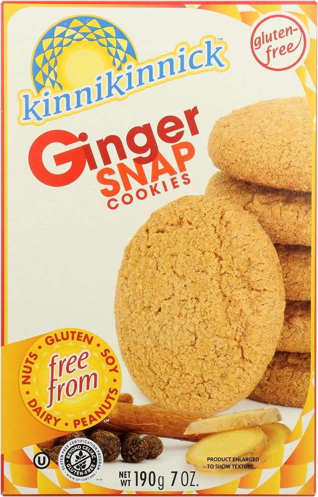 Kinnikinnick Ginger Snap Cookies, 7 Oz (Pack of 6)