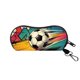 thumbnail image 2 of Funda para gafas con temática de fútbol, clip mosquetón, cierre de cremallera, material de neopreno suave, tamaño compacto, ideal para gafas de sol, gafas graduadas, llaves y accesorios pequeños., 2 of 6