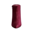 thumbnail image 5 of BLISSFUL STEP Women's Velvet Pointed Toe Stiletto Heel Ankle Boots Burgundy 9, 5 of 7