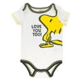 thumbnail image 2 of PEANUTS Woodstock Snoopy 4 Pack Bodysuits Newborn to Infant, 2 of 5