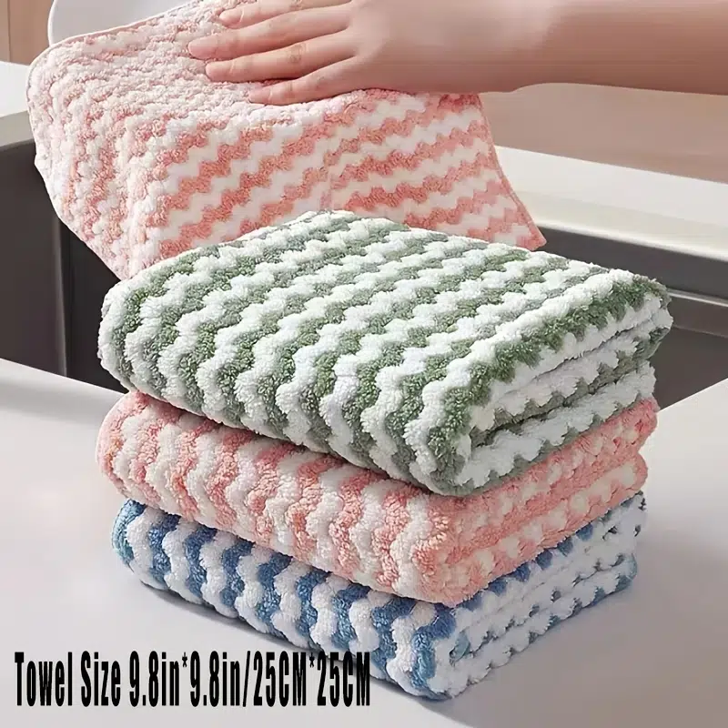 10 Pack Kitchen Towels - 9.84 x 9.84 inch Cotton Kitchen Towels