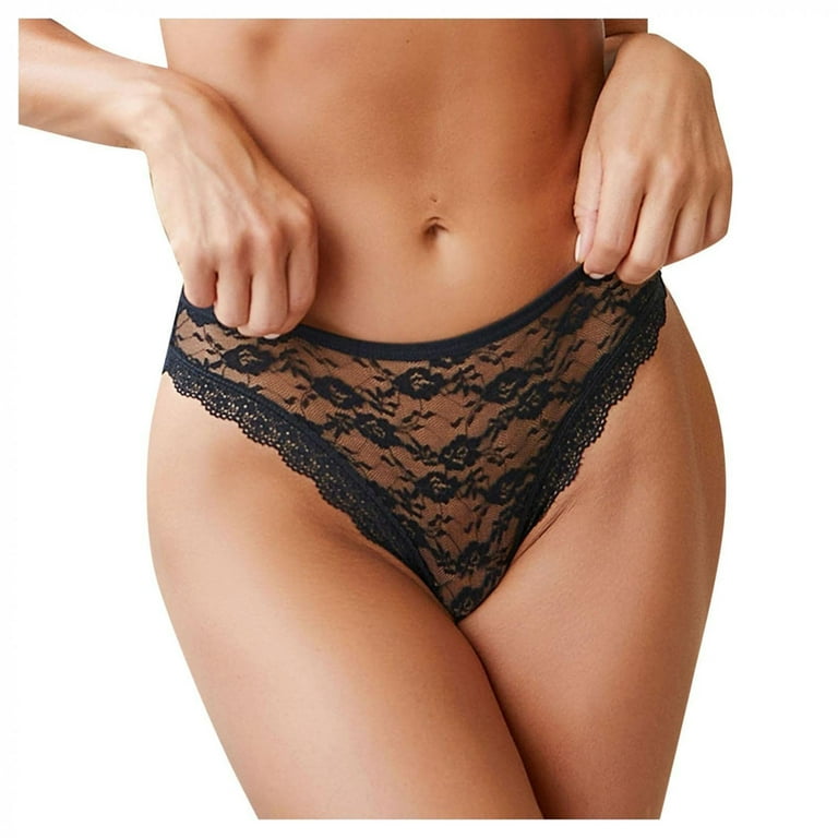 HUPOM Panties For Men Underwear For Women Thong Leisure Tie Seamless  Waistband Black XL 