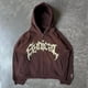 thumbnail image 1 of Sudadera con capucha con estampado de letras de hip hop y espuma para hombre, ropa Harajuku, sudadera informal de manga larga de gran tamaño Y2k, 1 of 1