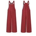 thumbnail image 5 of Women Floral Print Jumpsuit Loose Bib Overalls Casual Baggy Bib Pants Boho Wide Leg Suspender Pants with Pockets, 5 of 6