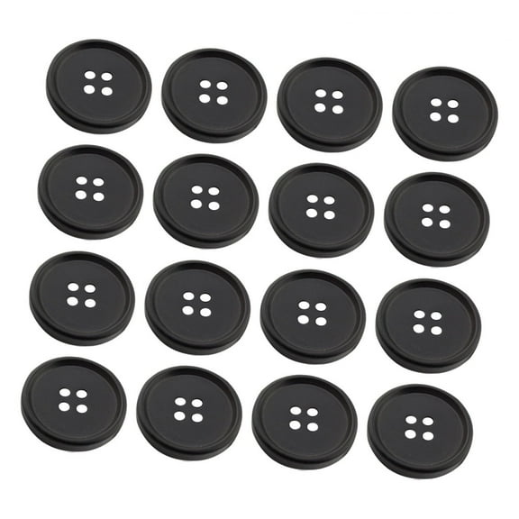 PTOOTP 100Pcs Round Resin Buttons Four Hole Sewing Craft Supplies