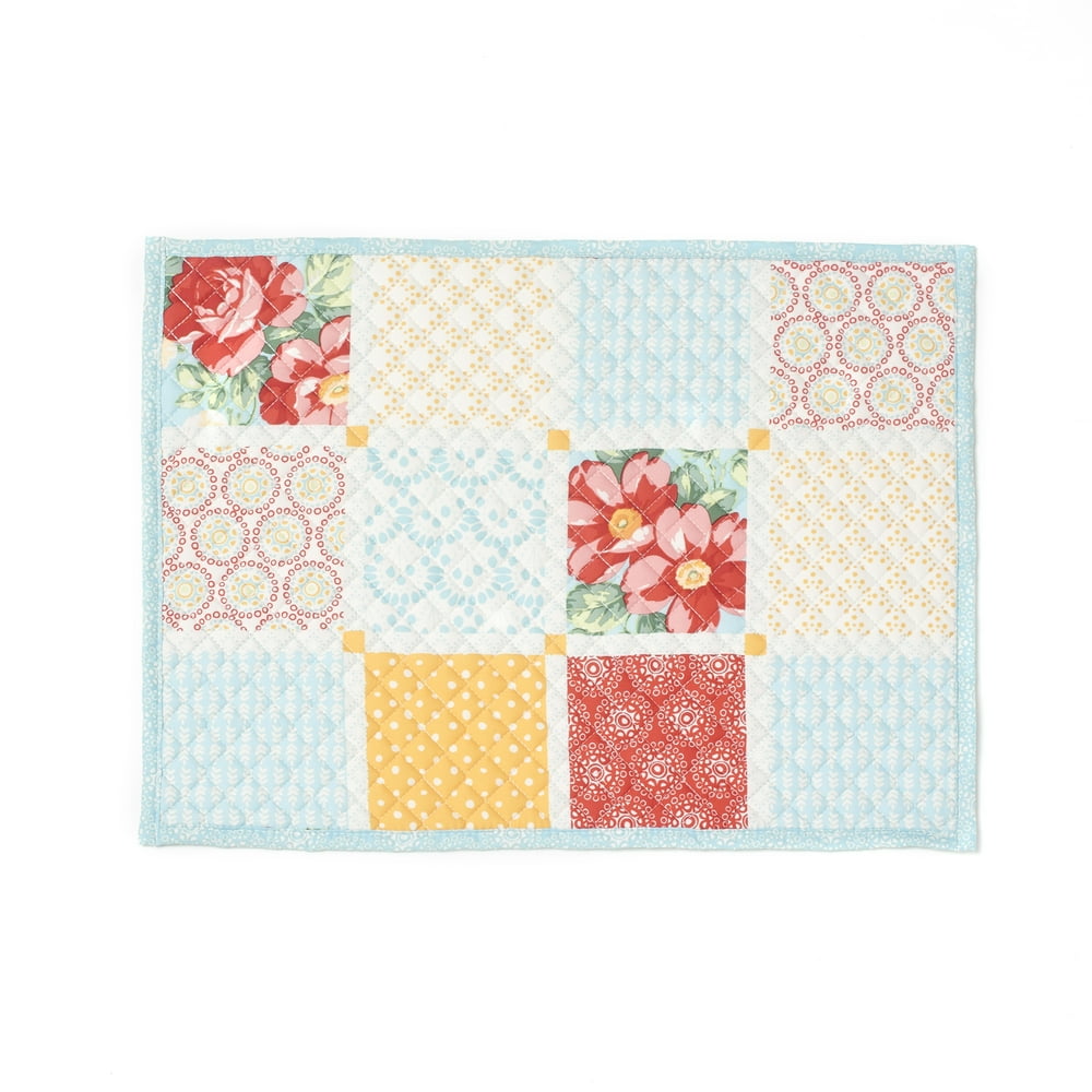 The Pioneer Woman Patchwork Reversible Placemat, 14"x19" , Multicolor