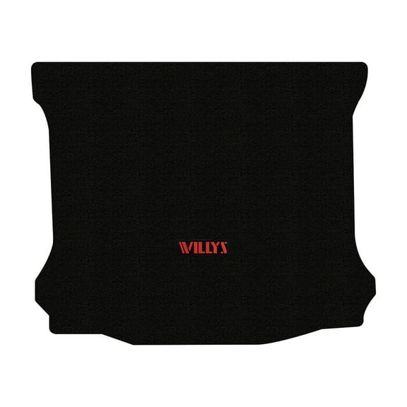 Lloyd Mats LogoMat Custom-Fit Carpet Cargo Mat for 2015-2018 Jeep Wrangler JK 4DR w/ Subwoofer, Black