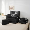 thumbnail image 4 of Erosebridal Grey Cheetah Print Bedding Sets Full Size, Rustic Animals Comforter Sets with Sheets, Zebra Room Decor, Reversible 7pcs, 4 of 5