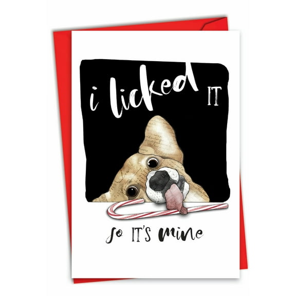 1 Funny Christmas Card with Envelope - Holiday Dog Antics C2918EXSG