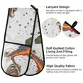 thumbnail image 2 of Yayeee Double Oven Mitt Kitchen Heat Resistant Baking 35" x7" Quilted Glove, Colorful Skeleton, 2 of 6