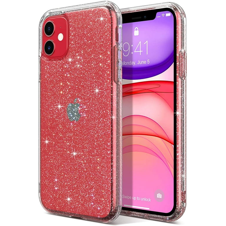 ULAK iPhone 11 Case, Cute Slim Shockproof Bumper Phone Case for Apple 11 6.1 inch for Women Girls, Crystal Glitter - Walmart.com