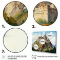 thumbnail image 3 of Designart "Scenic Views French Castle on the Mountain" Architecture Framed Wall Art - Traditional Blue Castles Entryway Framed Wall Art Print, 3 of 6