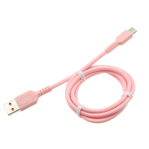 Pink 3ft USB-C Cable for OnePlus Nord N200 5G Phone - Charger Cord Power Wire Type-C Fast Charge Sync Y7A