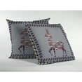 thumbnail image 5 of Standing Deer Indoor/Outdoor Fabric Pillow in Purple on Cream 20x20, 5 of 5