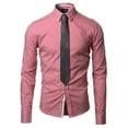 thumbnail image 6 of FashionOutfit Men's Slim Thin Striped Button Down Shirt, 6 of 6