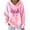 Pink, variant on Ozmmyan Womens Fall Sweatshirt Hooded Breast Cancer Awareness Wing Print Long Sleeve Oversized Casual Pullover Sweatshirt with Pocket Winter