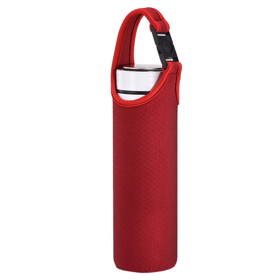 Uxcell Tumbler Carrier Holder, Water Bottle Carrier Bag for 18.6oz Bottle, Red