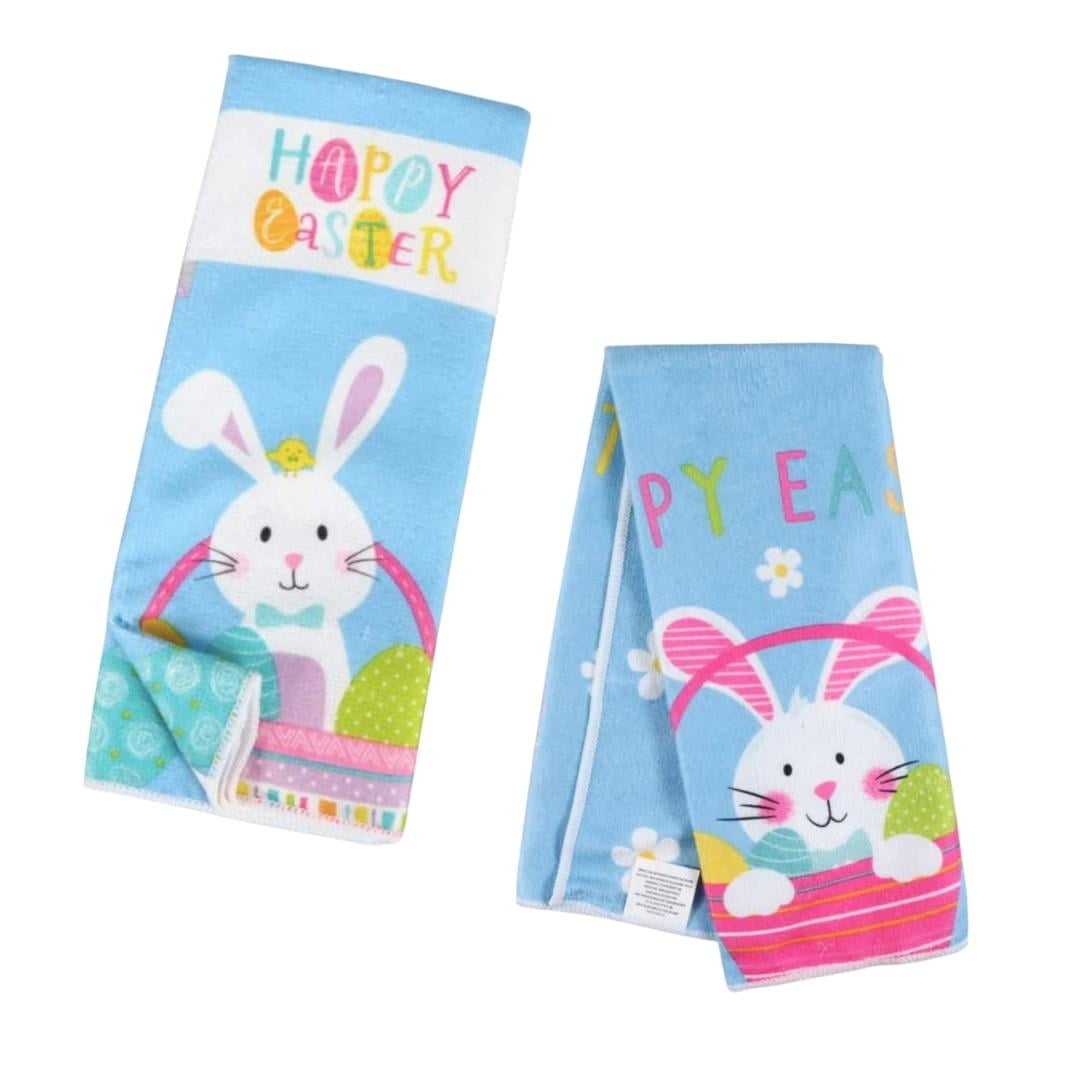 NS Easter Dish Towels Set of 2 Easter Towels Spring Kitchen Towels