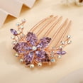 thumbnail image 4 of Accesorios para peinetas con diamantes de imitación y flores, 4 of 5