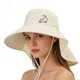 thumbnail image 2 of Sombrero de Sol de ala Ancha de Verano for Mujer con Lindo Bordado de Gato y Solapa for el Cuello - Sombrero de Playa al Aire Libre for Sombra y Estilo, 2 of 3