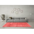 thumbnail image 3 of Ahgly Company Machine Washable Indoor Rectangle Abstract Red Modern Area Rugs, 2' x 4', 3 of 4