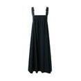 thumbnail image 3 of Ladies Retro Denim Suspender Skirt - Loose Slim Long Swing Dress - Spring/Summer/Auto Wear, 3 of 4