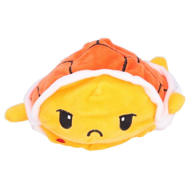 Muñeco de peluche de tortuga reversible, juguetes de animales de doble cara, muñecos de peluche volteados para niños, color naranja