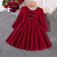 thumbnail image 2 of FDDMis Christmas Tree Dress Girls High Neck Dress Tulle Dress Up Clothes for Girls Age 8-10 Girls Outfits Size 7/8 Toddler Girls Thanksgiving Outfits, Red 12-18 Months, 2 of 7