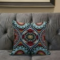 thumbnail image 5 of Bohemian Mandala Vector Indoor/Outdoor Pillow in Gray Red Green 26x26, 5 of 5