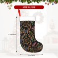 thumbnail image 4 of Daiia Decorative Feathers Print Christmas Stocking，18"Large Knitted Xmas Stocking for Kids, Family Stocking for Fireplace Christmas Holiday Party Decoration, 4 of 7