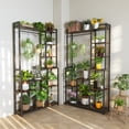 thumbnail image 5 of Wisfor Large Tall Industrial Plant Stand Flower Shelf  Basket Hanging Rail for Garden Balcony Pati Storage, 38.58x9.37x70.87 inch, 5 of 13