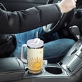 thumbnail image 4 of Yayeee 30oz Stainless Steel Tumbler with Straw and Handle Double-Wall Insulated Travel Water Bottle, Beige Clouds, 4 of 8