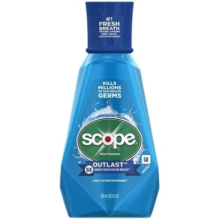 Scope Outlast Mouthwash - 500 ml - Long Lasting Peppermint [Mouthwash - Long Lasting Peppermint]