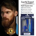 thumbnail image 4 of Mustache Scissors Beard Razor Grooming Comb Trimmer Movember Mens Straight Edge Beards Shaping Tool For Men Goatee Shaper, 4 of 9