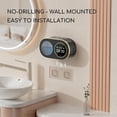 thumbnail image 5 of Automatic Foaming Soap Dispenser with HD LED Digital Clock Foam Soap Dispenser Wall Mount 3000mAh Rechargeable 12oz IPX5 Waterproof Auto Smart Electric Hand Soap Dispenser for Bathroom&Kitchen, 5 of 5
