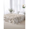 thumbnail image 6 of Farmhouse Khaki Flat Sheets Only Queen Size, Soft Breathable Bed Top Sheets for Mattress, Vintage Flower Leaf Botanical Plant Luxury Bedding Flat Sheets for Home Hotel Bedroom Bed Protection, 6 of 9