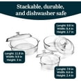 thumbnail image 3 of CozyNestFinds Basics 3-Piece Covered Casserole Dishes, Versatile Glass Baking Dishes for Oven, Clear Lead-Free Casserole Cookware, 3 of 12