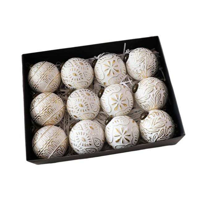 12 adornos colgantes para de , adornos decorativos reutilizables, decoración navideña para hogar, interior, puerta, boda. Oro blanco