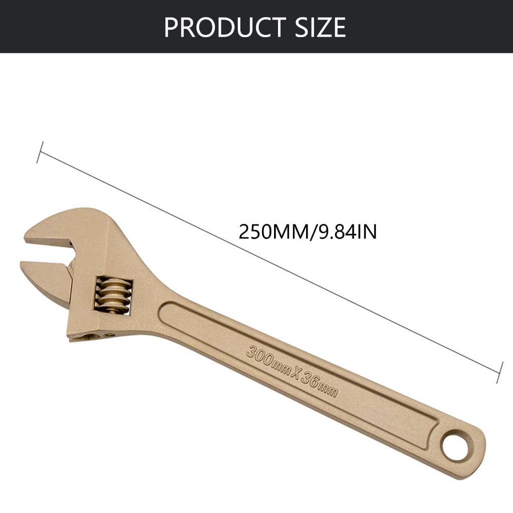 Aluminum Bronze NonSparking Adjustable Wrench for Hazardous Environment
