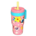 thumbnail image 4 of Zak Designs 18oz Stitch Kids Straw Tumbler, Double Wall Stainless Steel Cruiser Tumbler, 4 of 6
